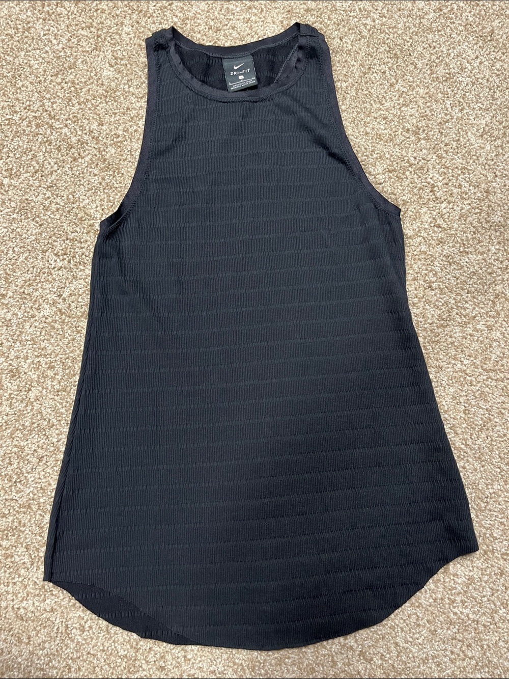 Nike Black Ribbed Athletic Tank Top